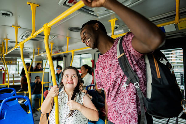 istock Student friends talking on the bus 2194891228