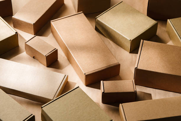istock Multiple cardboard boxes arranged on a surface for packaging and shipping in a warehouse setting 2194892993