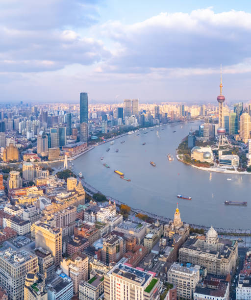 istock Aerial view of shanghai skyline 2194897175