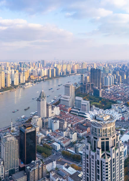 istock Aerial view of shanghai skyline 2194897176