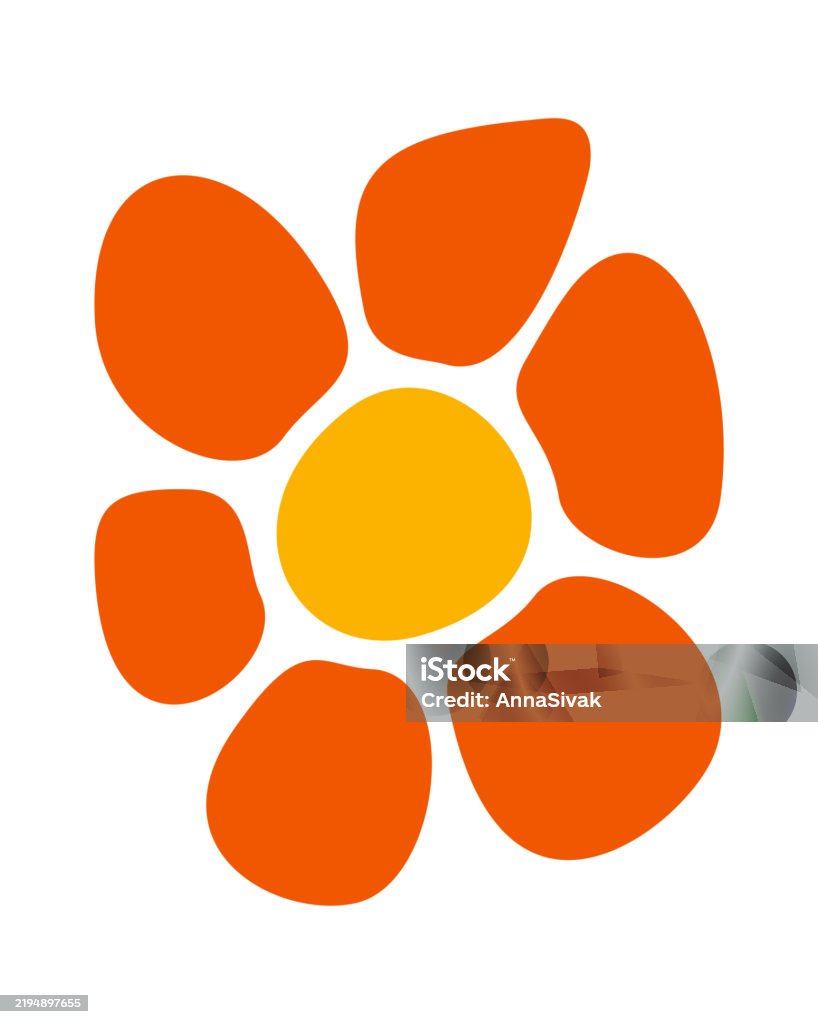 Cute Spring Flower Design Element Stock Illustration - Download Image ...