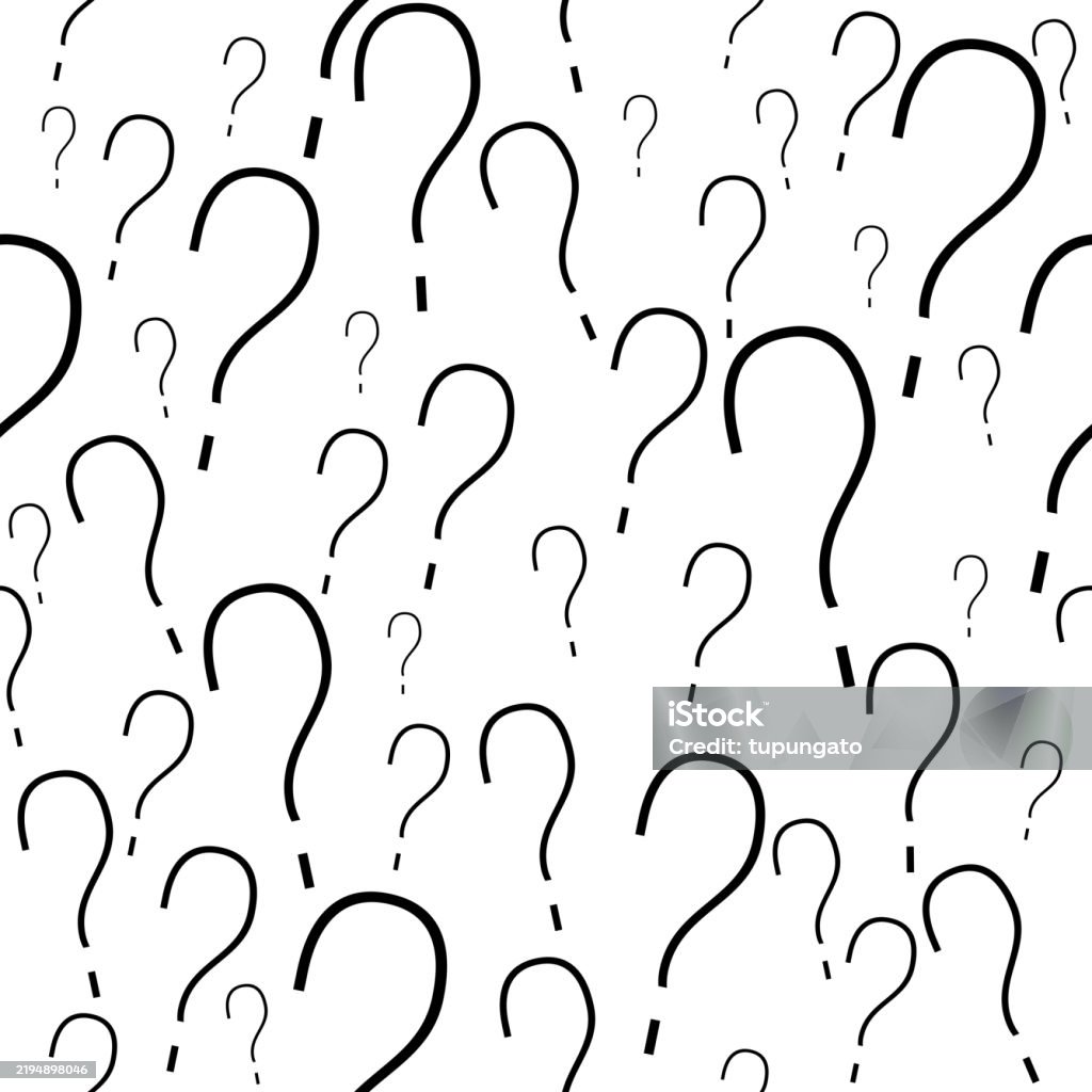 Question Mark Black White Pattern Stock Illustration - Download Image ...