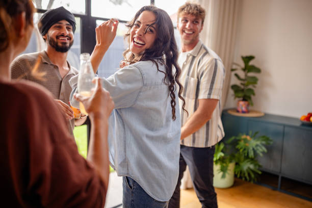 istock Charming friends celebrating good times together 2194900310