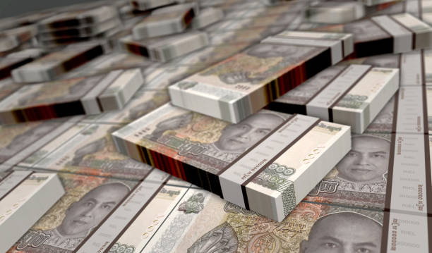 Cambodia riel money banknotes pack 3d illustration