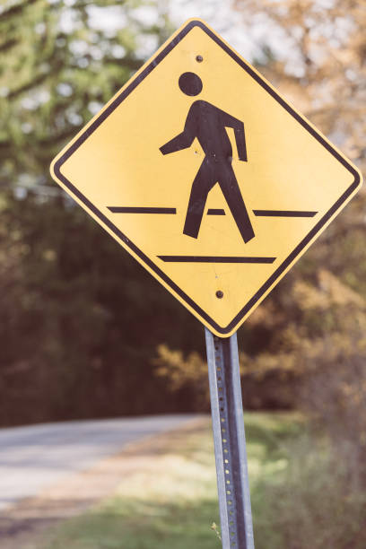 Yellow Crosswalk Traffic Safety Sign