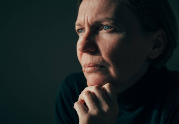 istock Portrait of contemplative female philosopher, thinking and planning 2194912009