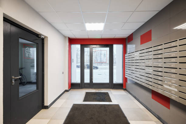 istock A Modern Entrance Hall that features a beautifully designed Mailbox Area with Style and Elegance 2194912860