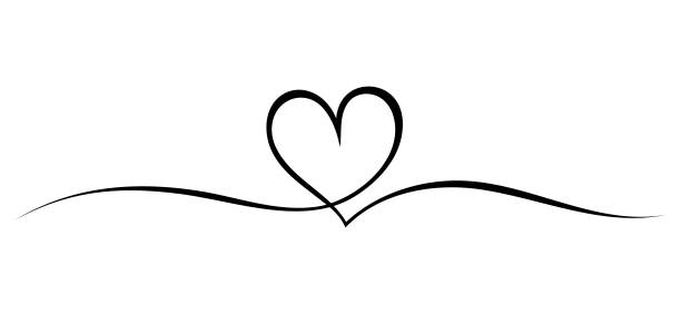 Heart Hand drawn heart. Vector design element. scribble heart stock illustrations