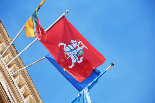istock Historical state flag of Lithuania, Vytis 2194918087