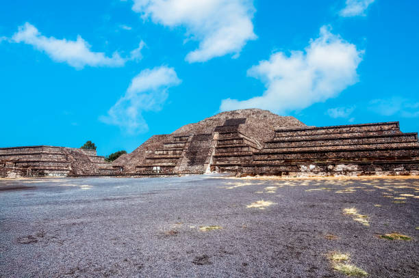 Teotihuacan, Mexico - June , 2018. Aztec ruins near Mexico city. The picture presents Piramide.