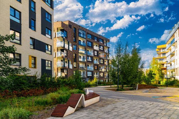 istock New houses construction. Residential house development 2194919973