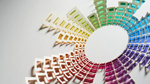 istock Colorful cut paper artwork resembling a digital audio spectrum with layered gradients on a light background 2194921155