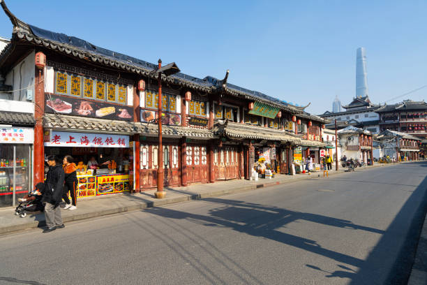 Shanghai, China. January 8, 2025. view of the buildings of the historic Yuyuan district in the city center