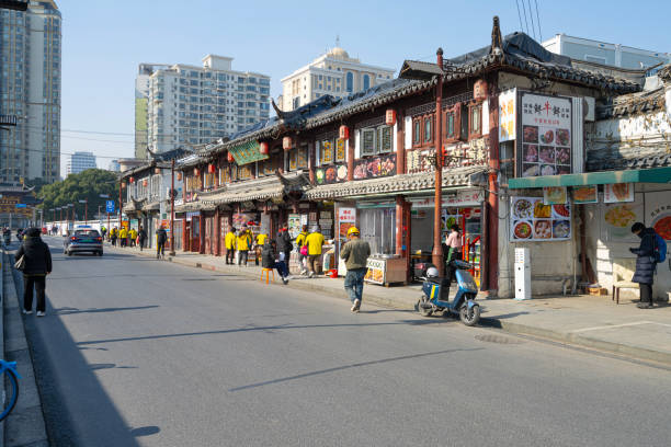 Shanghai, China. January 8, 2025. view of the buildings of the historic Yuyuan district in the city center