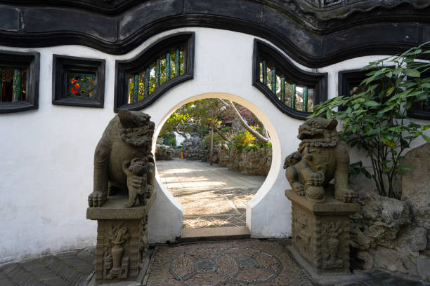 Shanghai, China. January 8, 2025. Internnal view of the architectures in the Yu garden, built in Jiang period of Ming Dynasty (1559).