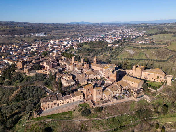 istock Certaldo in Italy by drone 2194932556