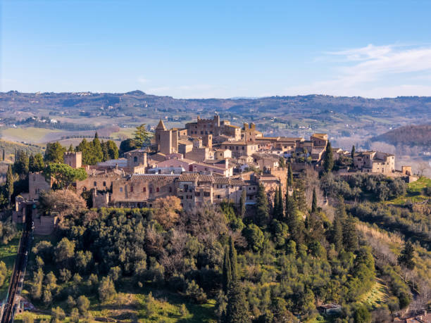 istock Certaldo in Italy by drone 2194932770