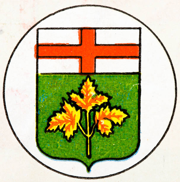 istock Flag and Coat of Arm of British Empire: Ontario 2194936029