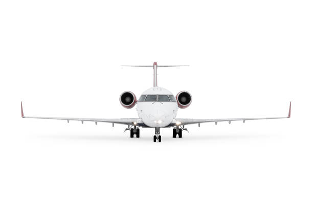 istock Front view of a passenger regional jet isolated on white background 2194938461