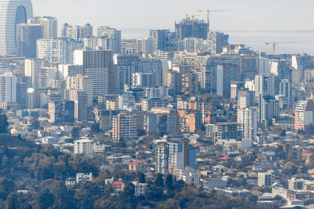 istock A cityscape with tall buildings and a blue sky 2194946822