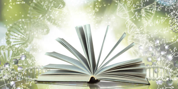 istock Mystical book radiating knowledge with swirling scientific formulas and a vibrant background 2194951800