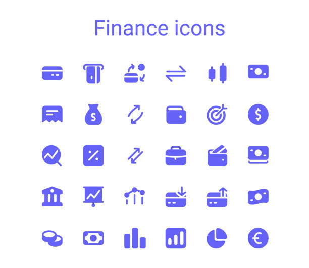 Simple small finance solid icons set. Rounded mini money vector icons. Simple small finance solid icons set. Rounded mini money vector icons. eps 10. banking stock illustrations