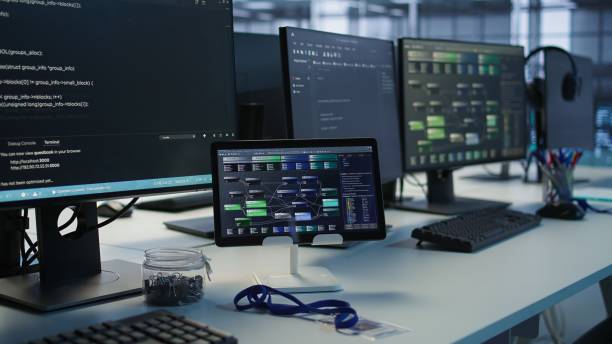 istock Equipment in data center workplace used for monitoring performance 2194957846