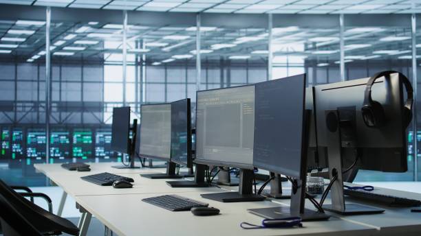 istock Close up of tablet in high tech data center business 2194962884