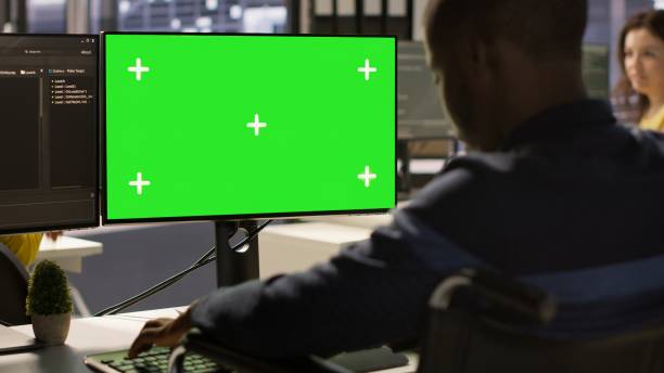 istock IT expert with paraplegia in wheelchair works with data on mockup PC 2194967793