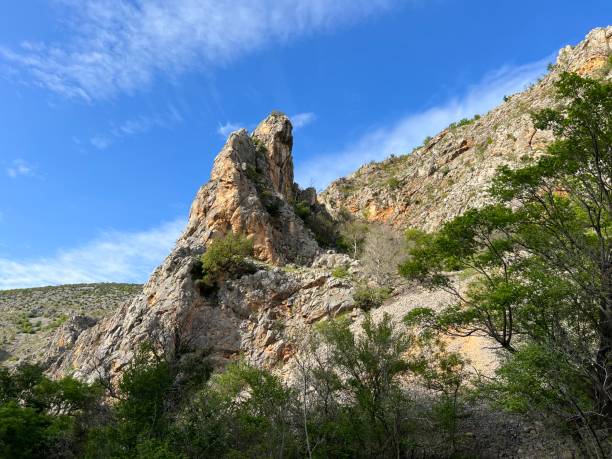 Zrmanja Canyon after the mouth of the Krupa River (Velebit Nature Park, Croatia) - Zrmanja-Schlucht nach der Mündung des Flusses Krupa (Naturpark Velebit, Kroatien) - Kanjon Zrmanje nakon ušća rijeke Krupe (Park prirode Velebit, Hrvatska) cañón de zrmanja después de la desembocadura del río krupa (parque natural de velebit, croacia) - zrmanja-schlucht nach der mündung des flusses krupa (naturpark velebit, kroatien) - kanjon zrmanje nakon ušća rijeke krupe (parque prirode velebit, hrv