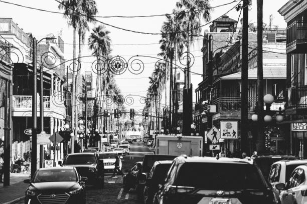 Famous 7th Avenue in the Historic Ybor City. Tampa, Florida, USA