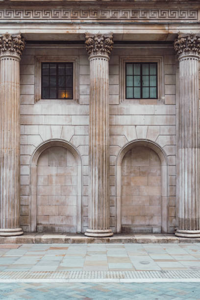 istock Elegant facade of a historical building with columns and windows 2194977525