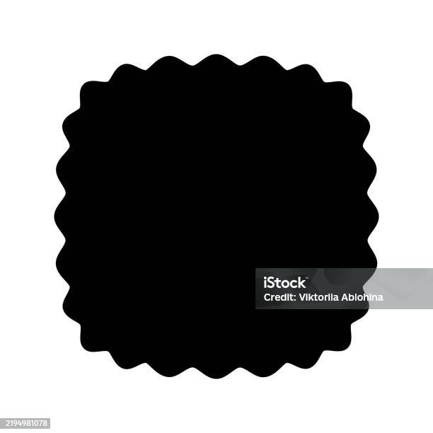 White Rounded Square Shape Shape Of Square With Rounded Corners Or Squircle With Wavy Borders ...