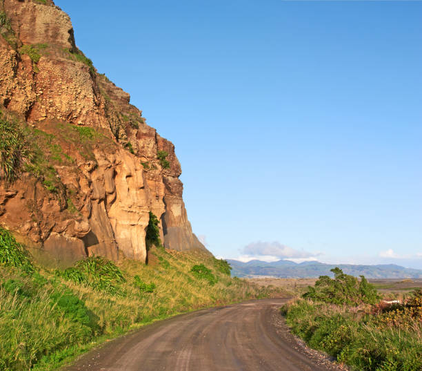 istock Scenic cliffside road with lush greenery and clear blue sky in Majorca, Spain 2194981571