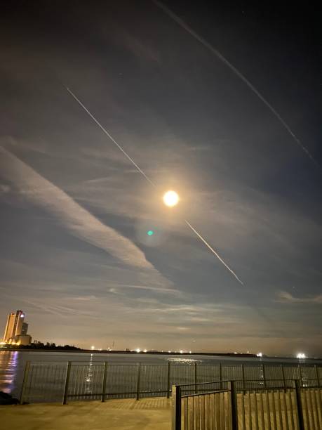 istock A moonlit night by the sea in Istanbul. 2194982107