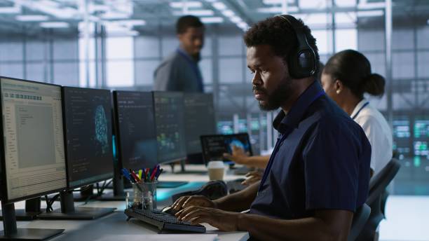 istock Neural networks specialist in data center monitoring performance 2194988923