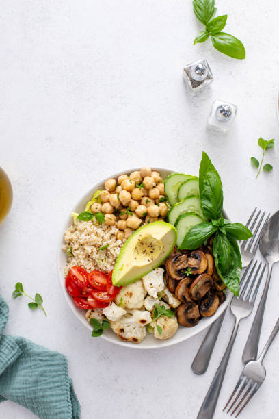 istock Healthy quinoa buddha bowl with grilled chicken 2194993540