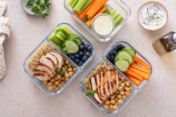 istock Healthy meal prep containers on kitchen counter 2194993616