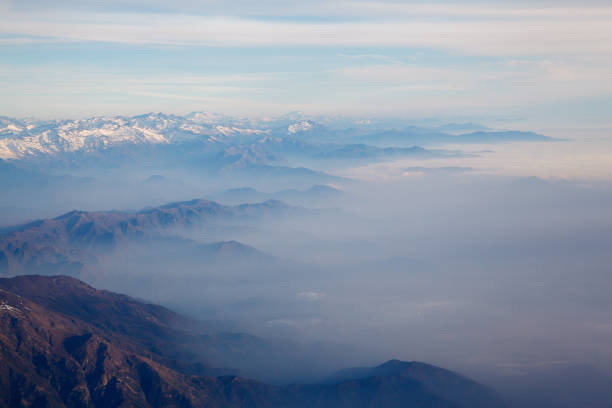 istock Snowcaped Andes Mountains from the airplane window, Chile 2194994694
