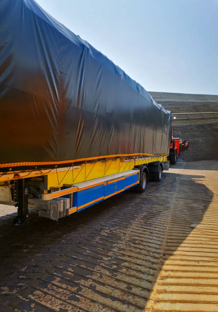 istock a big trailer loadedin a roro ship 2194995159