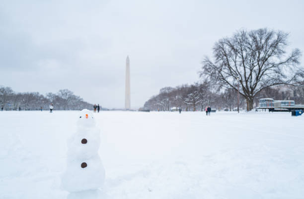 Boston, MA, USA - December 27, 2025: Tourists enjoying the snow and the beauty of the \