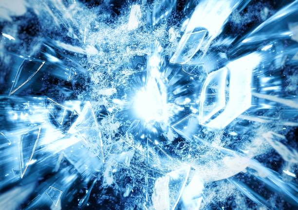 istock 3d illustration of broken blue glass shards scattering 2194997377