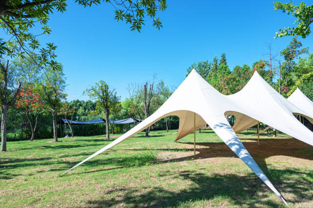 istock Tents on camping grassland in the green park 2194999080