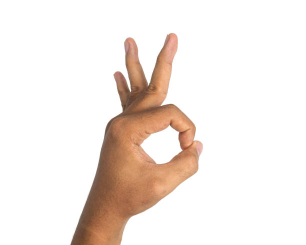 istock male hand gesturing ok sign isolated on white background 2195001360