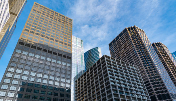 istock metropolis architecture. skyscraper architecture. skyscraper with glassy facade. modern building in metropolis city. skyscraper in metropolis city. city downtown with skyscraper. financial district 2195001532