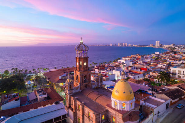 Vibrant Sunset Colors at Puerto Vallarta Malecon
