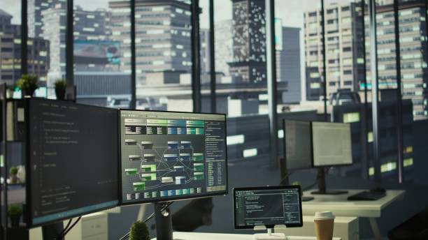 490+ Multiple Screens Desk Stock Photos, Pictures & Royalty-Free Images ...