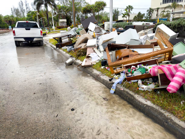 istock Roadside garbage in residential area 2195011656