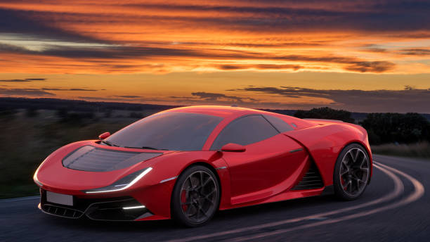 istock Generic super sports car on the track 2195012837