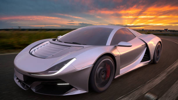 istock Generic super sports car on the track 2195012839